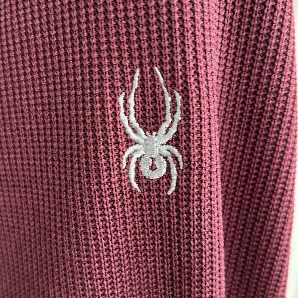 Spyder Full Zip Mid-weight Sweater size L wine color - Picture 5 of 14